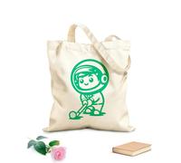 AILOONG un astronaute de dessin animé jouant au golf avec une balle Sac cadeau pour bouteille de vin en toile tissu épais de 340g/m² S'accorde avec les vêtements