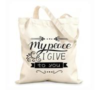 AILOONG Versets bibliques : Je te donne ma paix Cabanes réutilisables tissu épais de 12 oz Pliable 25x30cm Petit