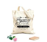 AILOONG Versets bibliques : Je te donne ma paix Cabanes réutilisables tissu épais de 12 oz Pliable 31x36cm Moyen