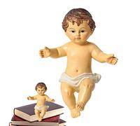 Ailopta Bébé Jésus, Décoration Jésus À La Maison, Statue l'enfant Jésus Chrétien Nativité, Sculpture Bébé Jésus Christ Figurine D'enfance Parure en Résine 6 Cm