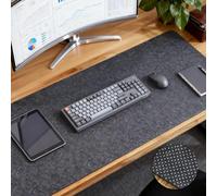 AILRINNI Tapis de Bureau en Feutre, 100 x 40 cm Grand Tapis de Souris XXL | Antidérapant, Réduction du Bruit, Lavable, Pour Ordinateur de Bureau, Accessoire Grand Bureau pour Clavier et Souris Gaming