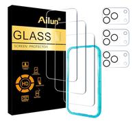 Ailun 3 Pack Screen Protector for iPhone 17 Pro [6.3 inch] + 3 Pack Camera Lens Protector with Installation Frame,Sensor Protection,Dynamic Island Compatible,Case Friendly Tempered Glass Film