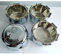Ailuoli Lot de 4 135mm Cache-moyeux pour Mitsubishi Pajero Montero Sport L200 Shogun Challenger, Cache-moyeux Autocollant D'insigne Garniture Couvercle de Moyeu de Accessoires Auto