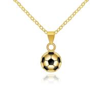 AILUOR Collier de pendentifs de football en 3D, Collier de football pour homme collier de football en acier inoxydable pendentifs de ballon collier de sport pour hommes cadeaux pour mari (Or)