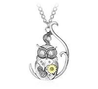 AILUOR Collier pendentif Steampunk, Punk Vintage Gothique Love Heart Owl Butterfly Bee Insect Chain Pendant Collier Pull Jewelry for femme (abeille)