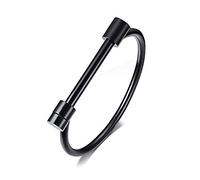 AILUOR Edelstahl Brassard en forme de D Schraube Armreif, Schäkel Hufeisen Neuheit Mode Armreif Armband Schmuck für Männer, 1.73 2.24, Acier inoxydable, Pas de gemme