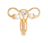 AILUOR Personnalité féminine Corps Utérus Organe Ovaire Cristal Perle Broche Gynécologue médecins infirmière Cadeaux Bijoux pour Or