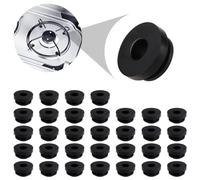 AILUYA 32 Pièces Passe Fil, Passe Fil Caoutchouc Noir, Passe Cable Caoutchouc à l'abrasion, Résistant à la Chaleur Passe Cable pour Poêles et Casseroles Dometic, Smev et Thetford avec Tiges de 5 mm