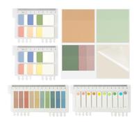 AILUYA 820 feuilles de notes autocollantes transparentes avec règle, notes autocollantes pastel transparentes Post It, marqueurs autocollants, notes autocollantes imperméables, onglets d'indexation in