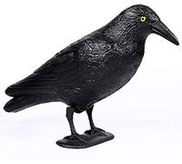 AIlysa Corbeau Noir en Plastique, Anti Pigeon Balcon Anti Oiseaux Repulsif Pigeons Epouvantail Oiseaux, Effaroucheur Pigeons Jardin Repulsif Oiseaux Corbeau Anti Pigeon, Halloween Corbeau Noir Décor
