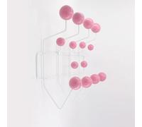 AILZCFX Patère Boule en Bois, Porte-Manteau avec 14 Crochets, Porte-Manteau Mural, Rail à Crochets avec Boules colorées, Porte-Manteau pour entrée, Couloir, Chambre à Coucher, Salle de Bain