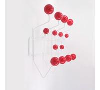 AILZCFX Patère Boule en Bois, Porte-Manteau avec 14 Crochets, Porte-Manteau Mural, Rail à Crochets avec Boules colorées, Porte-Manteau pour entrée, Couloir, Chambre à Coucher, Salle de Bain