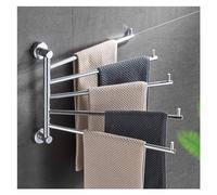 AILZCFX Porte-Serviettes pivotant à 5 Bras, Porte-Serviettes épais pour Salle de Bain et Cuisine, Barre de Serviette de Bain pivotante, Support de séchage Mural, Porte-Serviettes en Aluminium Massif