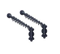 AILZCFX Tringle à Rideau à Bras pivotant en 2 pièces, Tige en Fer Robuste 40 kg 180 ° Support de présentation de Rideau de fenêtre pivotant pour Magasin Cuisine Salle de Bain (Noir, 70 cm/28 Pouces)