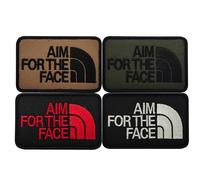 Aim for The Face Écusson brodé Moral Patchs, Rectangulaire Crochet Back, 7,6 x 5 cm, 4 variations de couleurs