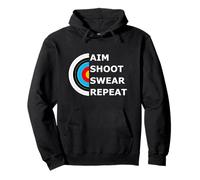 Aim Shoot Swear Repeat - Archery Target Sweat à Capuche