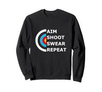 Aim Shoot Swear Repeat - Archery Target Sweatshirt