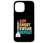 AIM Shoot Swear Repeat Fléchettes Coque pour iPhone 13 Pro Max