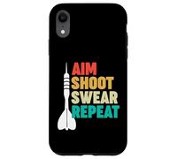 AIM Shoot Swear Repeat Fléchettes Coque pour iPhone XR