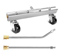 Aim Tools Nettoyeur Haute Pression pour Dessous de Carrosserie 13 Pouces Lavage sous Voiture 4000PSI Connexion Rapide 1/4", avec Extension Droite et Baguettes Coudées à 30 Degrés