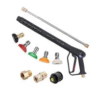 AIM Tools Pistolet Nettoyeur Haute Pression 4000 PSI avec 5 Embouts de Buse de Pulvérisation, 40 cm Baguette d'Extension, Raccord M22 14mm et Connecteur Rapide Adaptateur s'adapte Karcher
