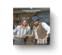 AIMA 2025 Calendrier mural 31x33 cm - Calendrier mural spiralé 12 mois avec des images du cinéma italien - Avec aimant ou mini poster gratuit (Ils ont continué à l'appeler Trinity)