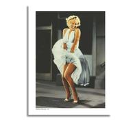 AIMA Poster Mural Marilyn Monroe 22 x 30 cm - Affiche Murale Noir et Blanc Cinéma Vintage Sans Cadre - Décoration de Chambre, Cuisine - Aimant Offert