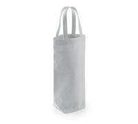 AIMA Sac à bouteilles de vin 8 x 27 cm en coton, sac cadeau pour bouteilles, sac neutre avec poignées 30 cm, sac cadeau pour bouteilles 2 L, gris clair (ral 7035), Sac à vin