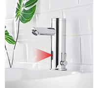 AIMADI Robinet de Lavabo Intelligent à Capteur Infrarouge, Mitigeur Automatique Sans Contact pour Salle de Bain avec Réglage de Température et Débit, Économiseur d'Eau Hygiénique, Installation Facile