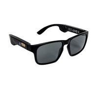 AIMAISEN Lunettes à conduction osseuse Lunettes de soleil intelligentes sensibles au toucher Bluetooth sans fil avec appel vocal, casque de lunettes étanche anti-UV polarisé pour iOS Android (Black)
