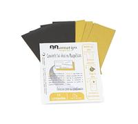 Aiman GZ - Feuilles magnétiques flexibles avec adhésif pour photos et travaux manuels. Manutips rectangulaires de 0,6 mm d'épaisseur et faciles à couper. 10 aimants de 120 x 40 mm