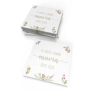 Aiman GZ - Lot de 10 aimants carrés personnalisés pour réfrigérateur, baptême, mariage, communion 5,5 x 5,5 cm