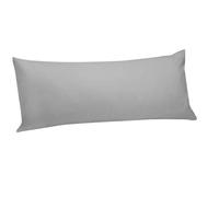 AIMANE® Housse de traversin longue - Coussin de corps - Soutien du cou - Taie d'oreiller orthopédique - Soutien de la grossesse - Taies d'oreiller longues (double 1,2 m, gris clair)