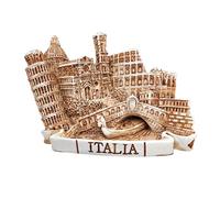 Aimant 3D décoratif Réfrigérateur ville italienne Rome Florence Milan Venise Pise Souvenir Artistique en Résine Vintage Antique Idée Cadeau Tableau Magnétique Maison Cuisine Bureau