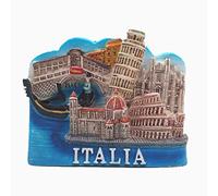 Aimant 3D pour réfrigérateur Motif Colisée de Florence, Tour de Pise, Venise, cathédrale de Milan d'Italie