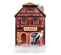 Aimant 3D pour réfrigérateur Motif maisons colorées Ville de conte de fées Alsace France Souvenir de voyage Décoration de réfrigérateur