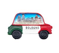 Aimant 3D pour réfrigérateur Vintage Drapeau Italie, Aimant réfrigérateur, décoration Scooter Voiture Bologne pour Tableau magnétique, Maison et Cuisine, Bureau