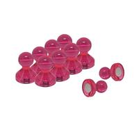 Aimant á Broches á Poussée Acrylique Rose Moyen pour Réfrigérateur, Tableau Blanc, Tableau D'Affichage 15mm dia x 21mm de Haut - Pack de 100