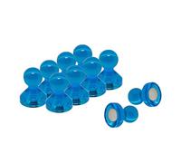 Aimant á Broches en Acrylique Bleu Moyen pour Réfrigérateur, Tableau Blanc, Tableau D'Affichage 15mm dia x 21mm de Haut - Pack de 100
