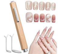 Aimant à ongles 3 en 1 avec 2 pièces Guide en forme de Y Aimant de cœur Multifonctionnel Oeil de chat Gel Vernis à ongles Magnétique Nail Art Design Tool Set pour Kit de manucure DIY à la maison
