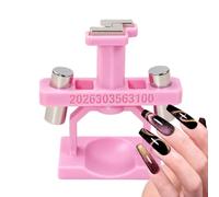 Aimant à ongles rotatif à 360° - Outil détachable pour perles de verre gel | Tête aimantée rotative à 360°, tige magnétique puissante de 8 mm, bloc modulaire amovible, base d'ornière (28 g)