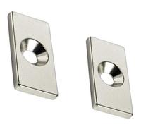 Aimant Bloc avec trou 30 x 10 x 3mm Néodyme N35 - S pôle - 5 pièces