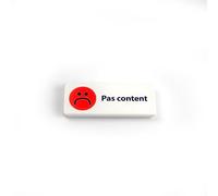 Aimant Bloc Rectangle Smiley Pas Content 55MM