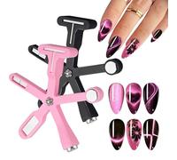 Aimant Cat Eyes Ongles,Outil Magnétique Ongles 5-En-1,Aimant Bâton Ongle Stylo Multifonction Outils,Stylo Aimants Cinq Coins Multi-Tête Pour Vernis Gel Nail Polish De Chat, Accessoires Nail Art (2PC)