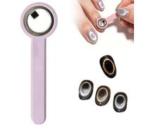 Aimant cercle œil de chat pour ongles, anneau rotatif avec poignée pour nail art, aimants circulaires creux pour design de cœur français, kit de manucure