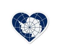 Aimant Coeur Drapeau Antarctique - 8 Cm - 50 Pièces - Multicolore - Résine Synthétique - Mixte