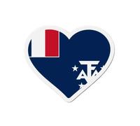 Aimant Coeur Drapeau Antarctique - Multicolore - 6 Cm - 50 Pièces - Résine Synthétique - Mixte