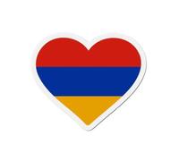 Aimant Coeur Drapeau Arménie - Multicolore - 7 Cm - 50 Pièces - Résine Synthétique - Mixte