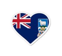 Aimant Coeur Drapeau Îles Malouines - 6 Cm - 50 Pièces