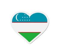 Aimant Coeur Drapeau Ouzbékistan - Multicolore - 10 Cm - 50 Pièces - Résine Synthétique - Mixte